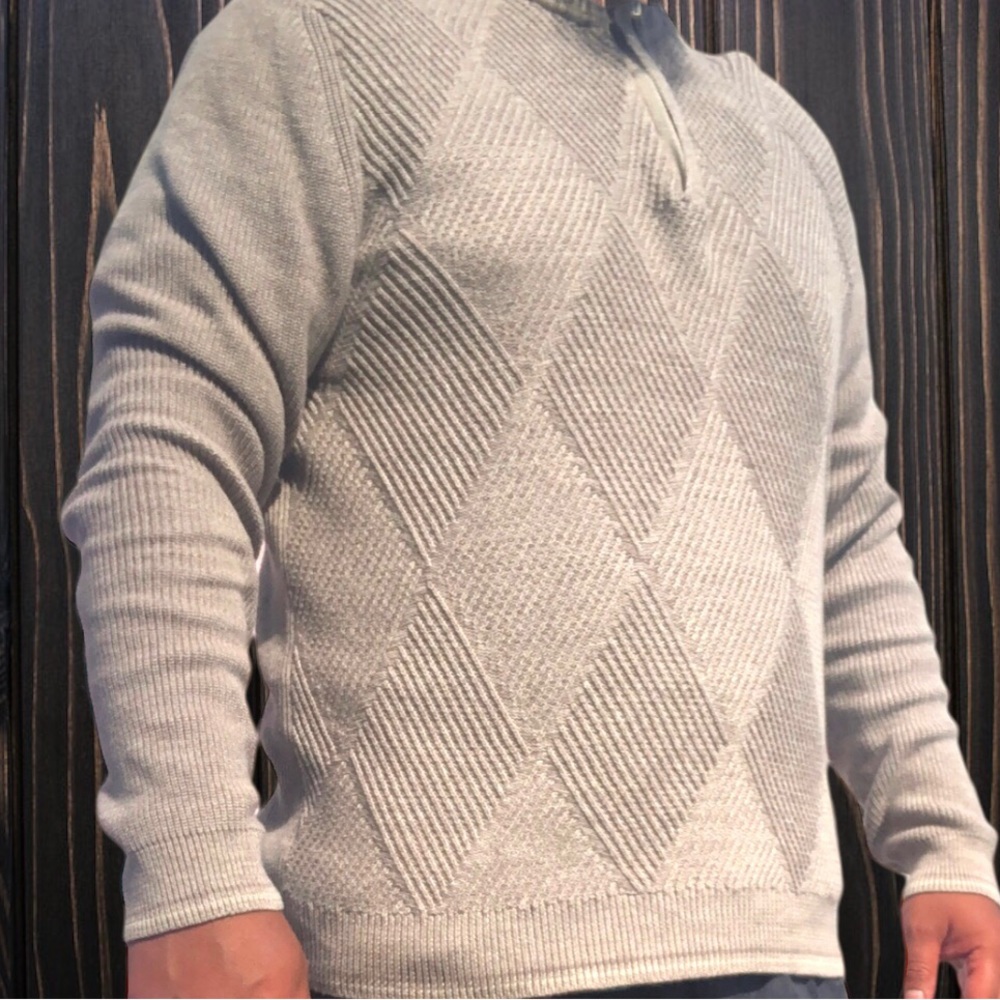 Tommy Bahama Men’s Sweater Large Knit Zip Up and Pullover Cotton